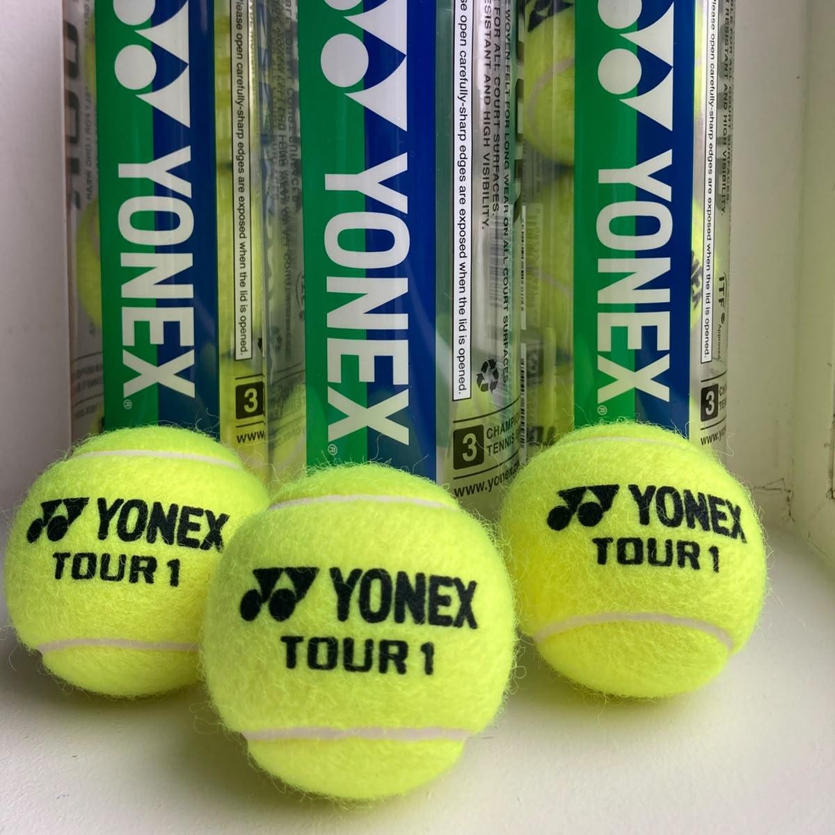 3 cans of Yonex Tour balls