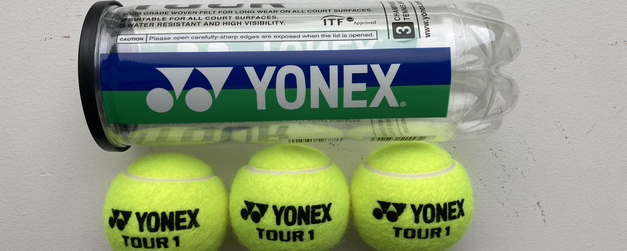 Yonex Tour tennis balls, can of 3